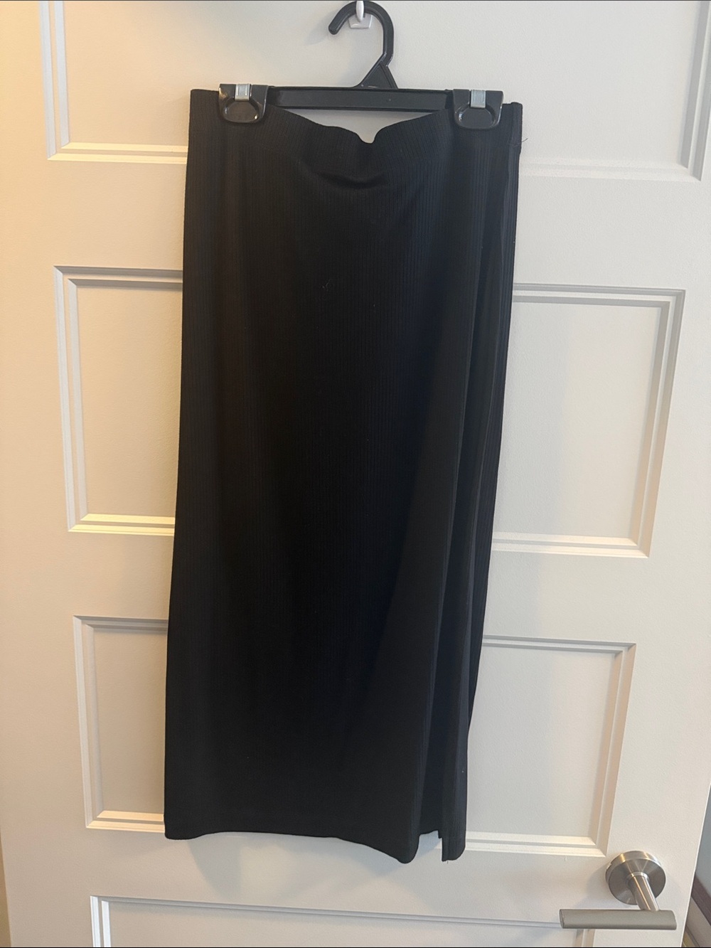 Dynamite Black Maxi Skirt with Subtle Rib Detail